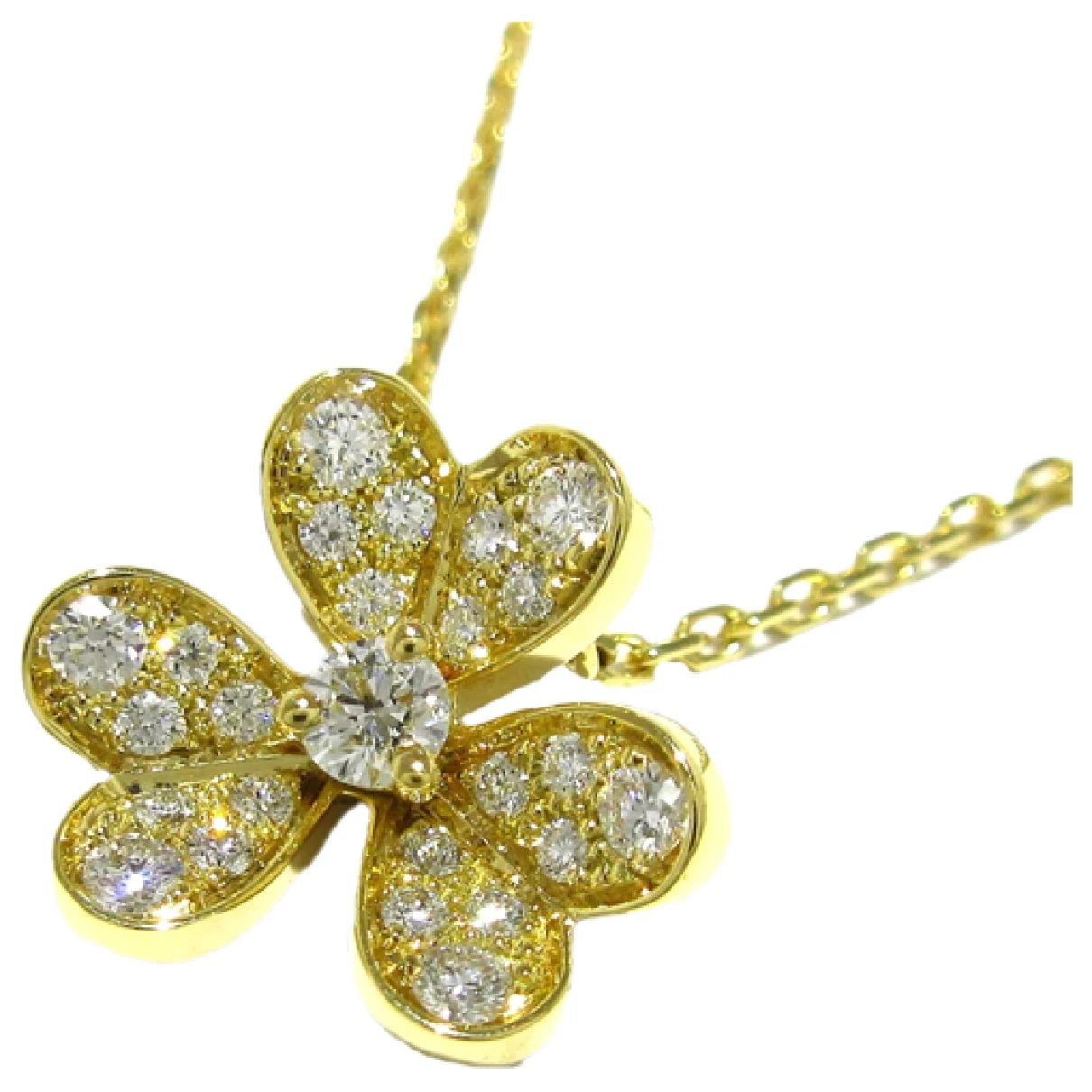 Pre-owned Van Cleef & Arpels Frivole Yellow Gold Necklace