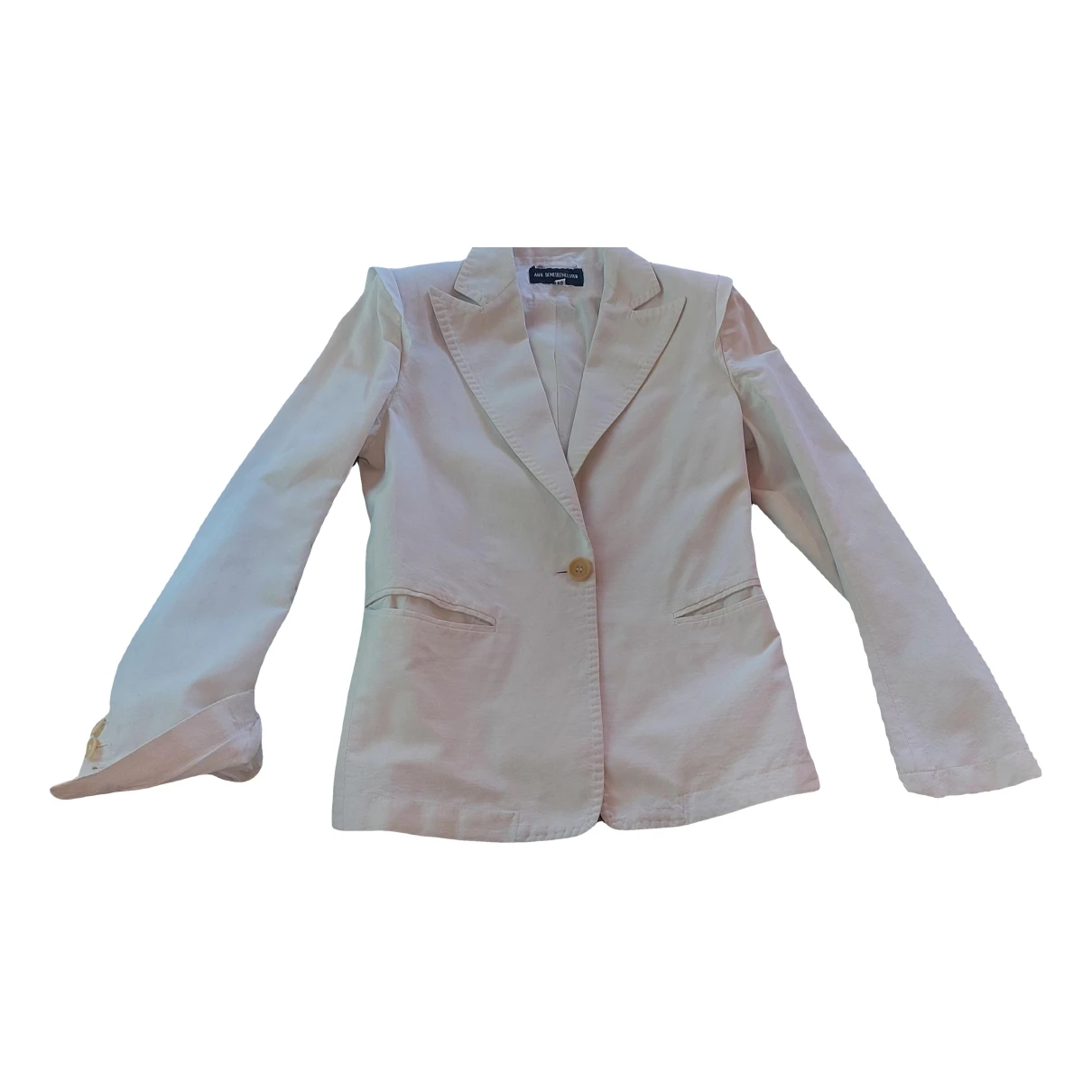 Pre-owned Ann Demeulemeester Short Vest In White
