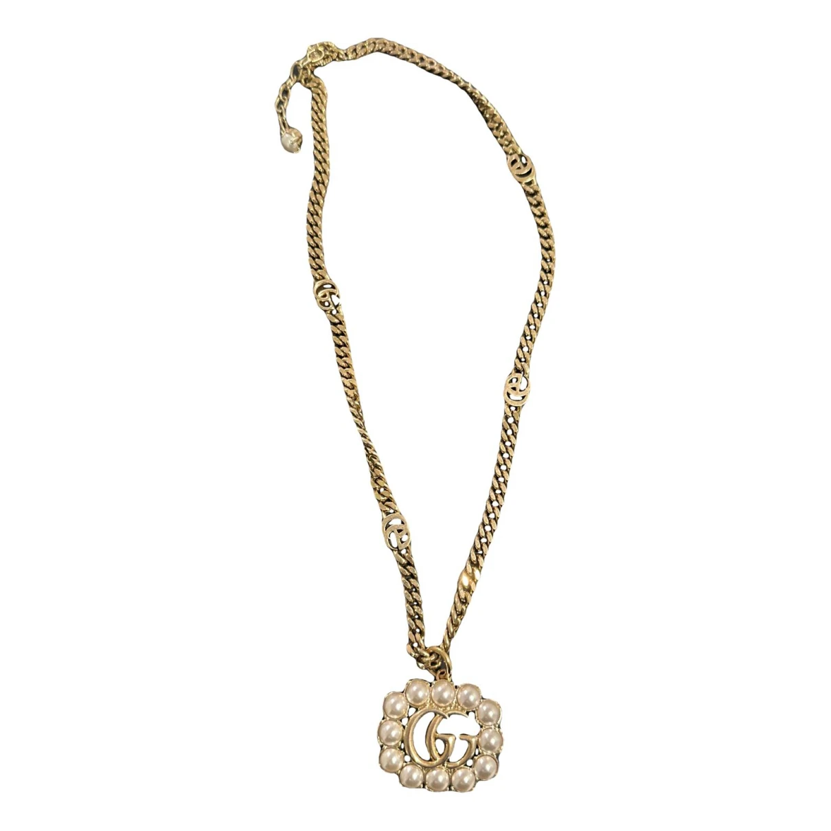 Pre-owned Gucci Necklace In Beige