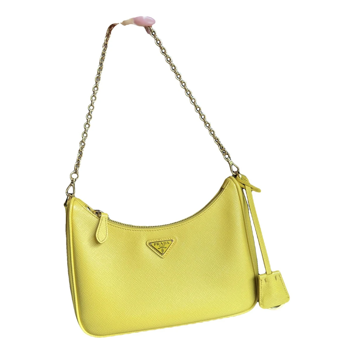 Pre-owned Prada Re-edition 2005 Leather Handbag In Yellow