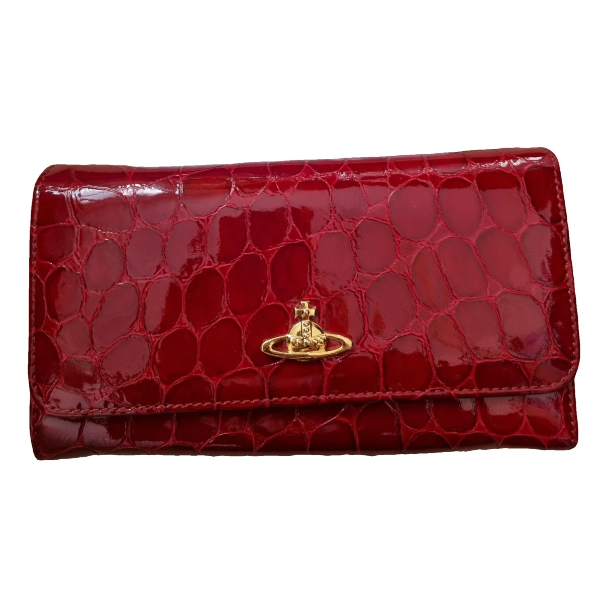 Pre-owned Vivienne Westwood Leather Card Wallet In Red