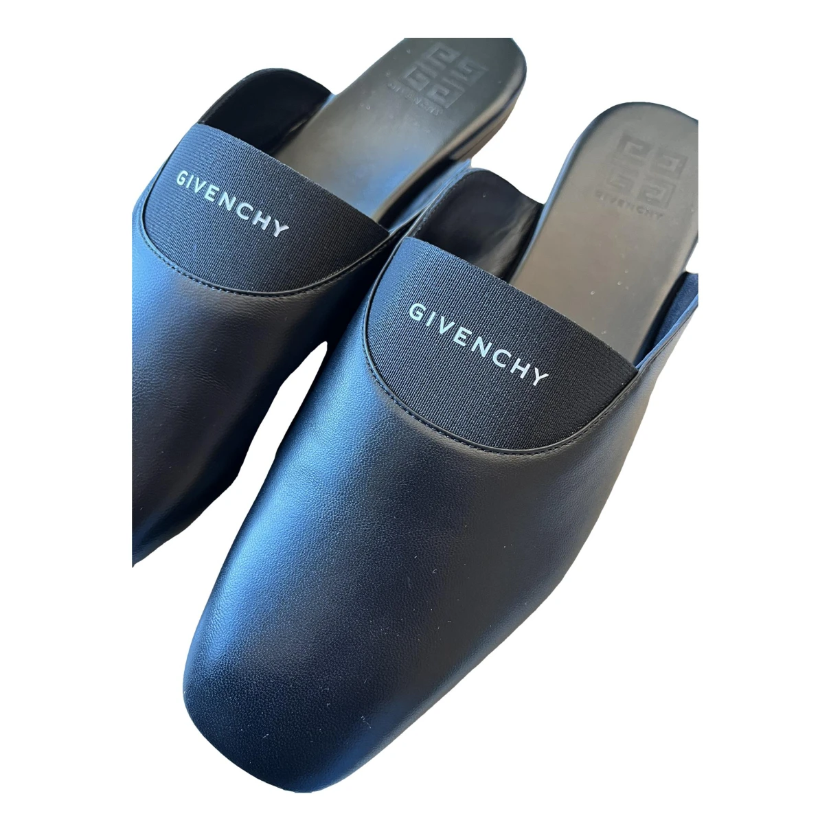 Pre-owned Givenchy Leather Mules & Clogs In Black