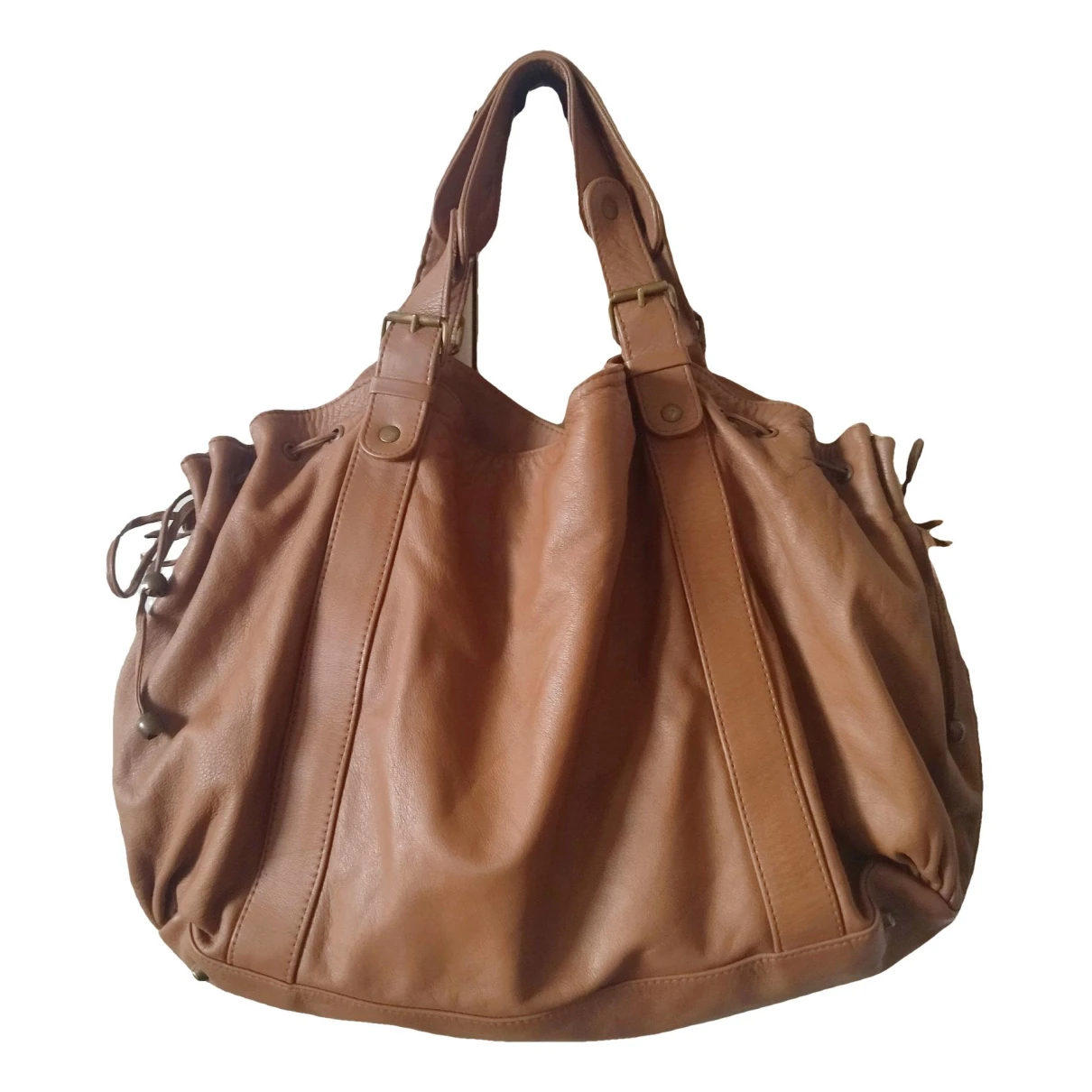 Pre-owned Gerard Darel 36 H Leather Handbag In Brown