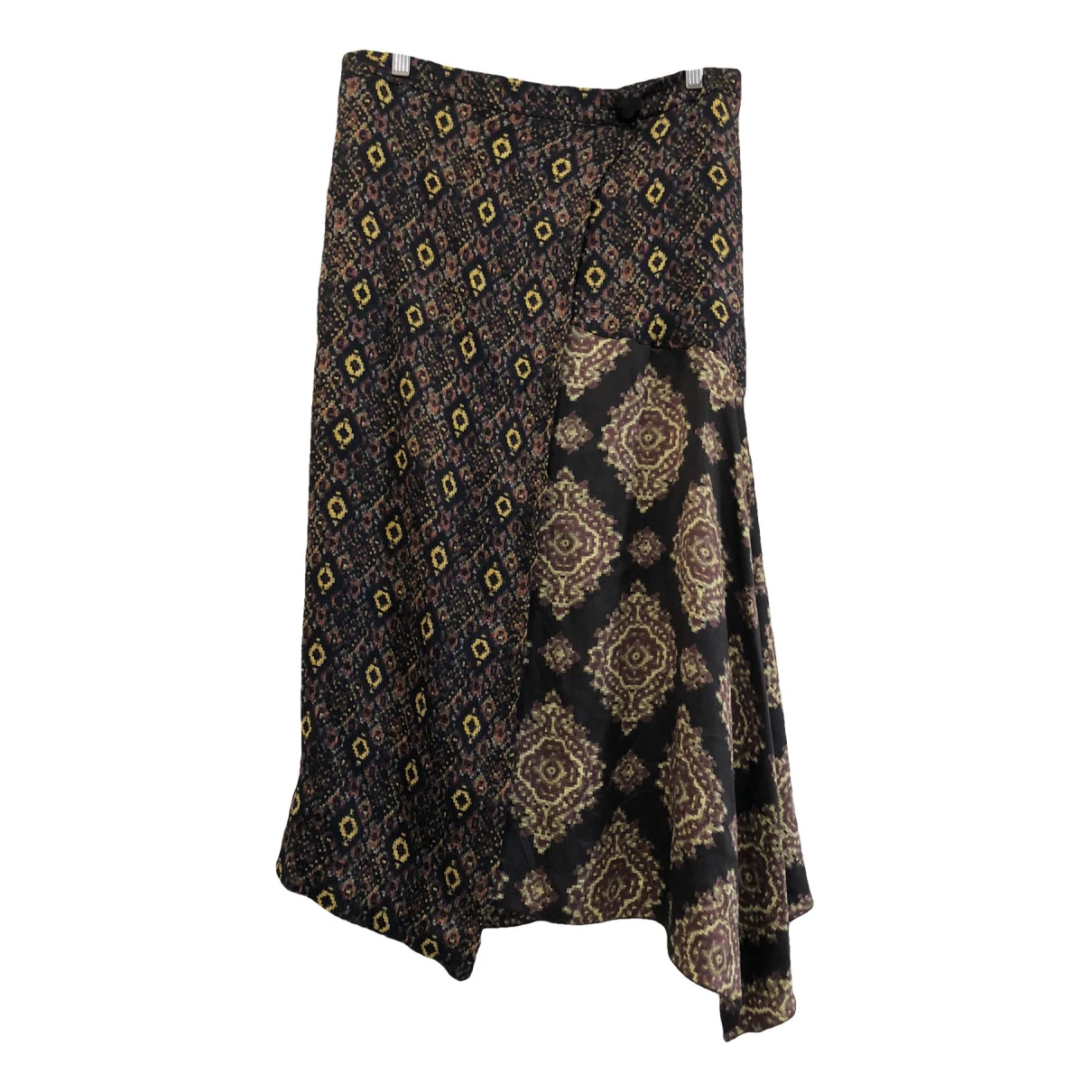 Pre-owned Dries Van Noten Silk Mid-length Skirt In Brown