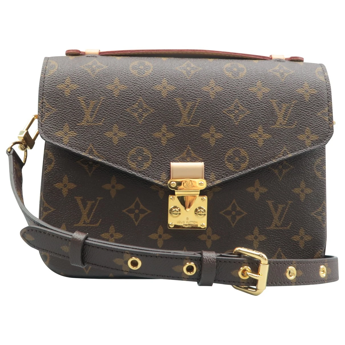 Pre-owned Louis Vuitton Metis Leather Satchel In Brown