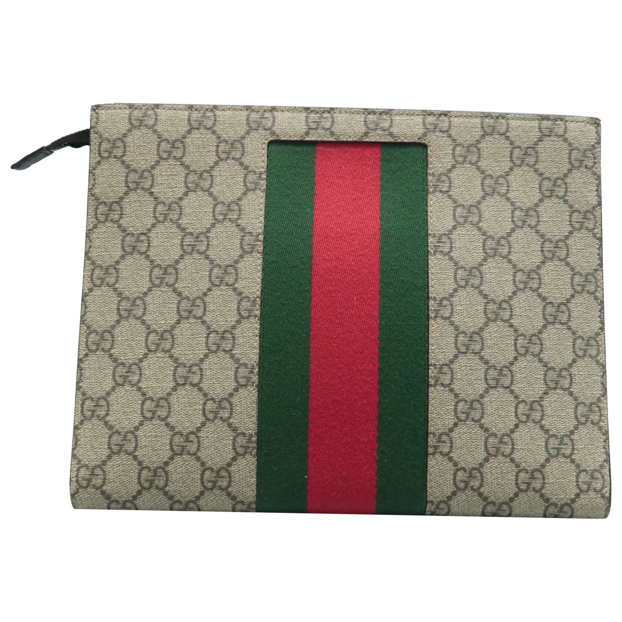 Pre-owned Gucci Leather Clutch Bag In Brown