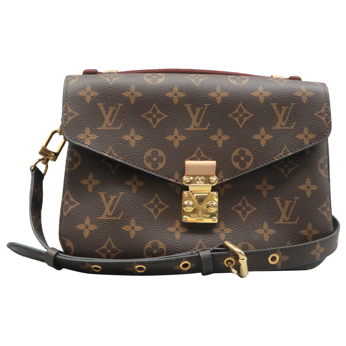 Pre-owned Louis Vuitton Metis Leather Satchel In Brown
