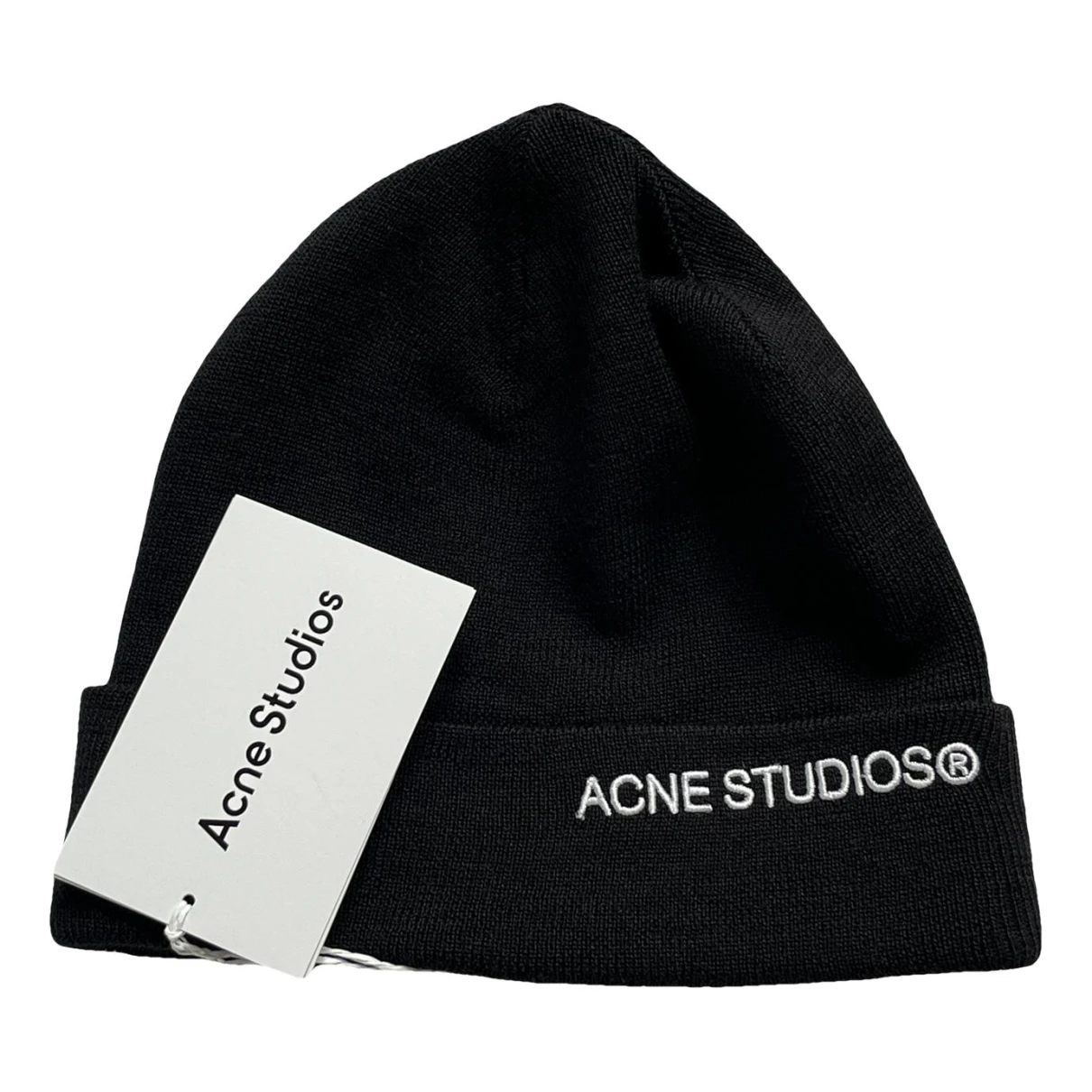 Pre-owned Acne Studios Wool Cap In Black