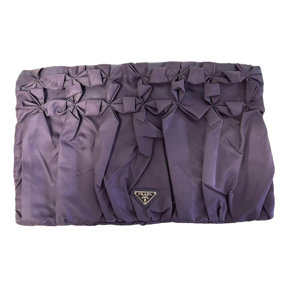 Pre-owned Prada Cloth Clutch Bag In Purple