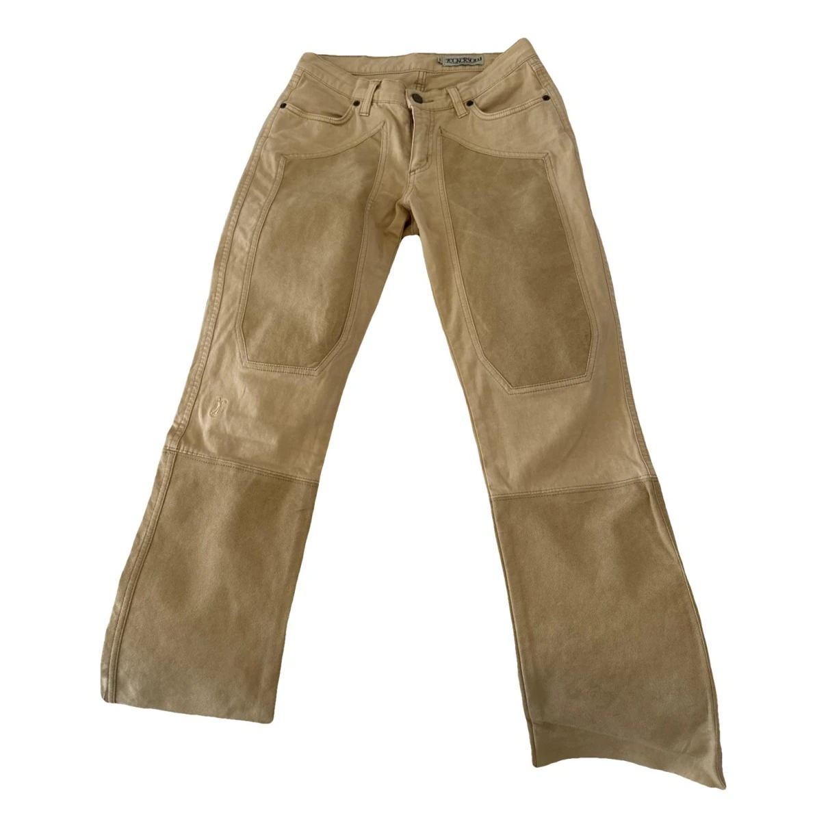 Pre-owned Jeckerson Straight Jeans In Beige