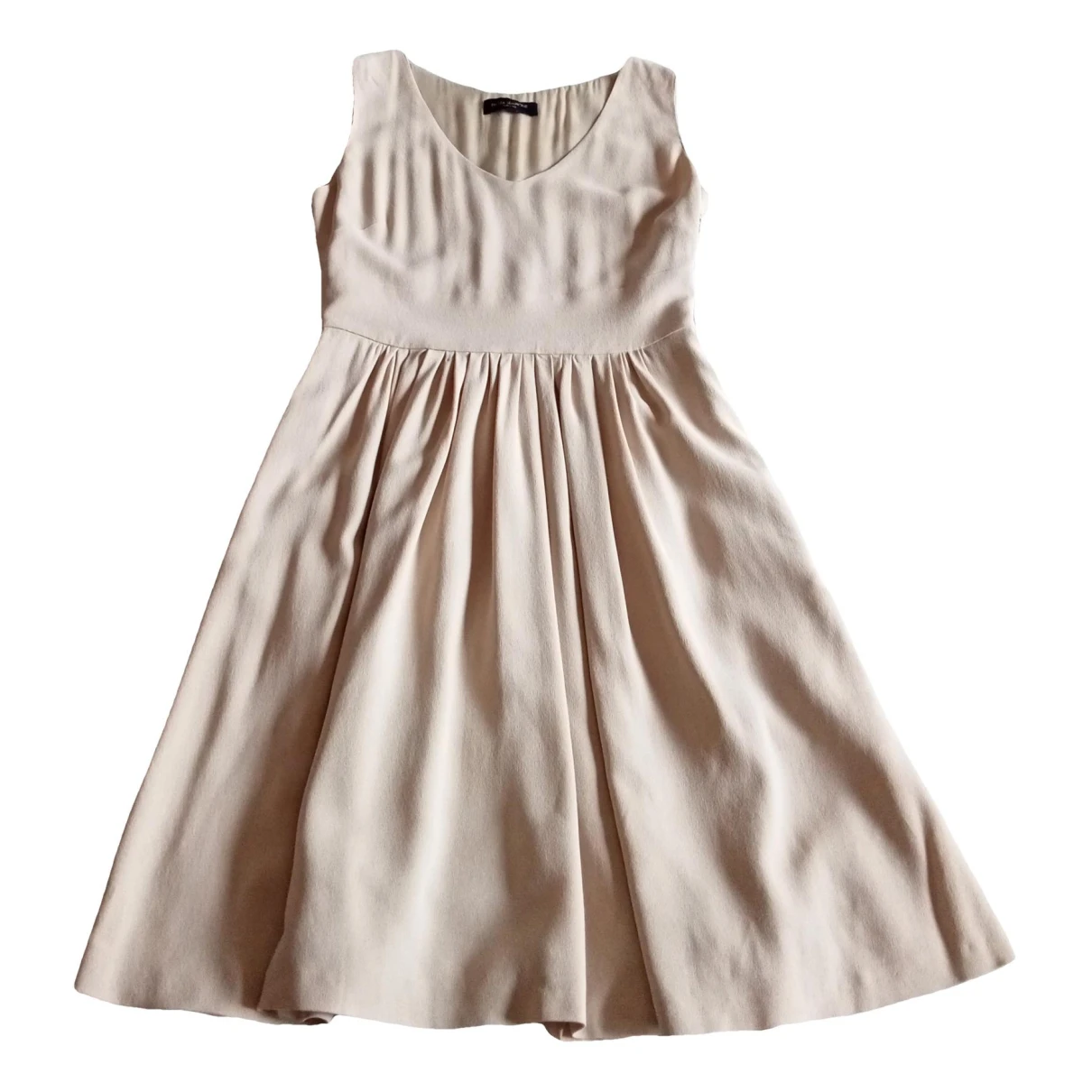 Pre-owned Piazza Sempione Mid-length Dress In Beige