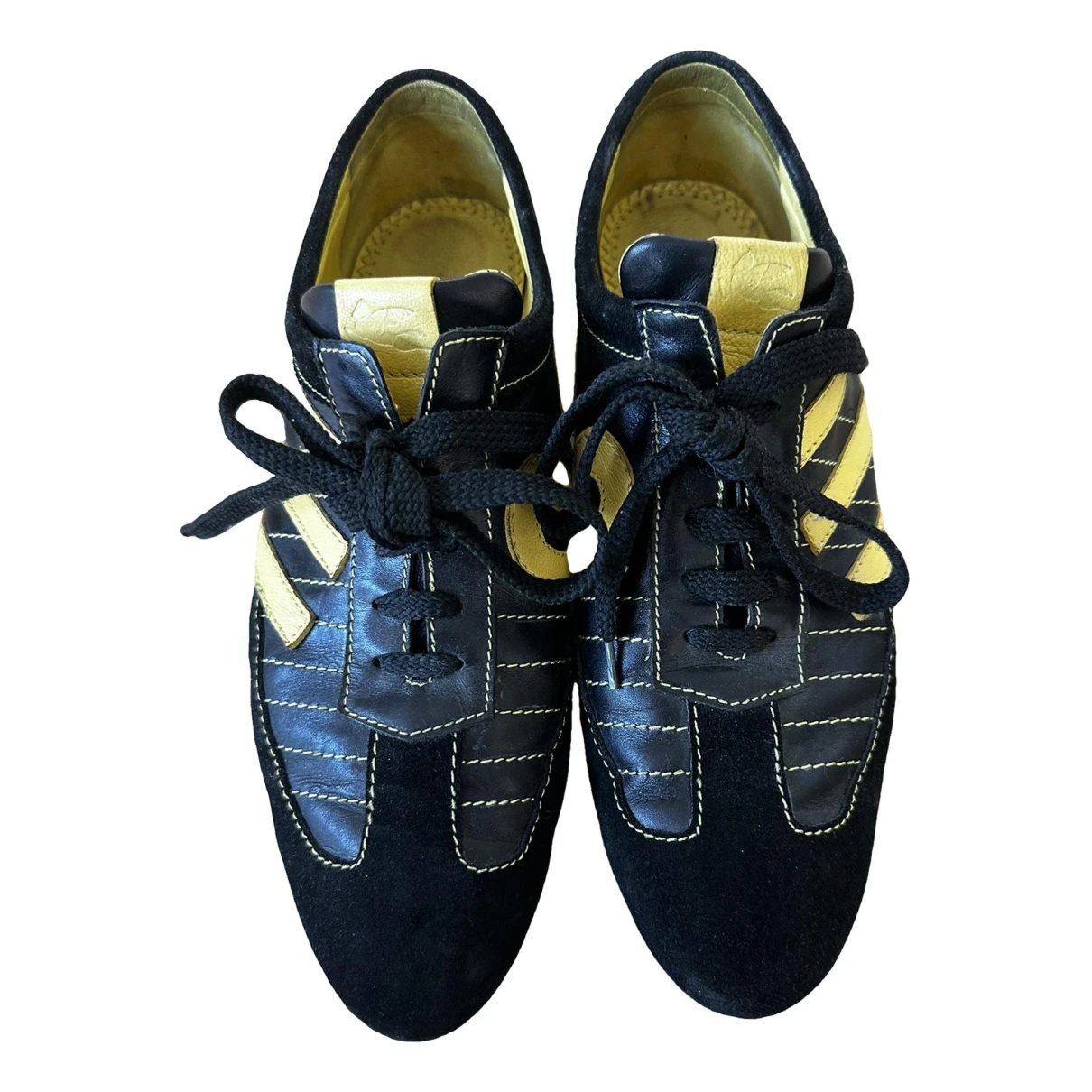Pre-owned Etro Leather Trainers In Black