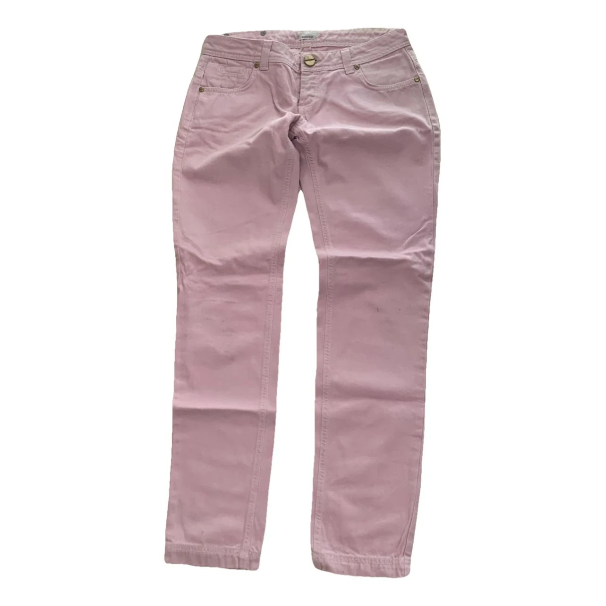 Pre-owned Pinko Slim Jeans In Pink