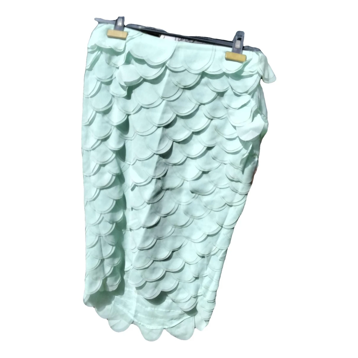 Pre-owned Moschino Silk Mid-length Skirt In Green