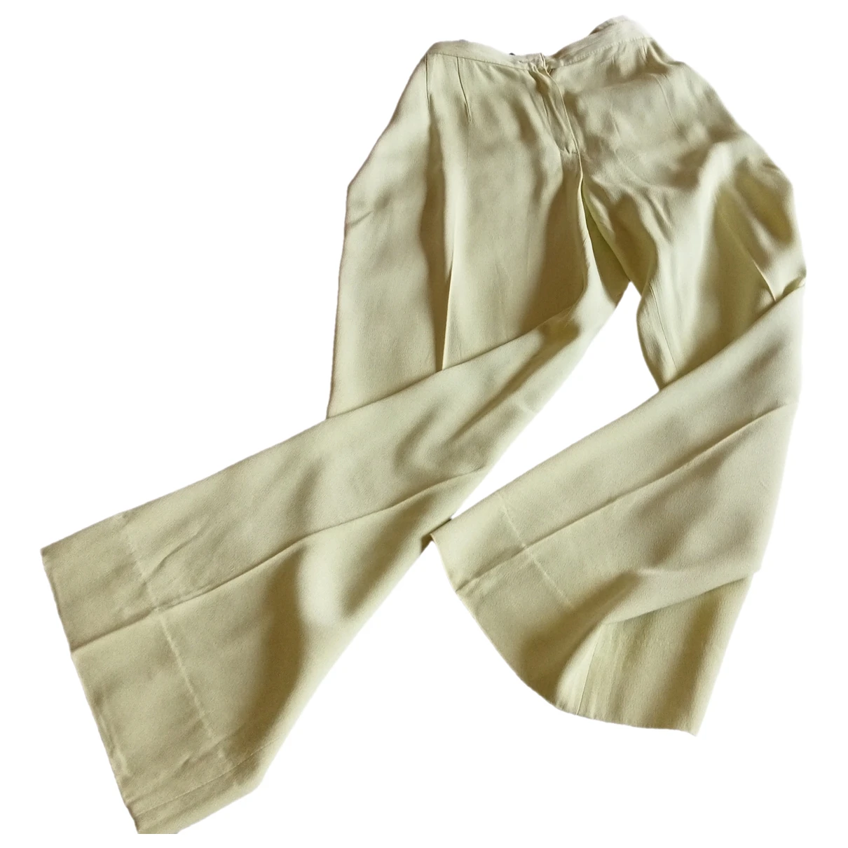 Pre-owned Elena Miro' Large Pants In Yellow