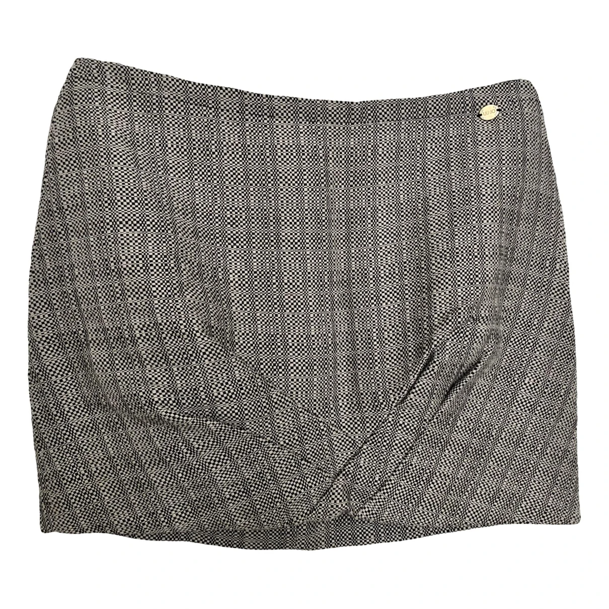 Pre-owned Liujo Linen Mini Skirt In Beige