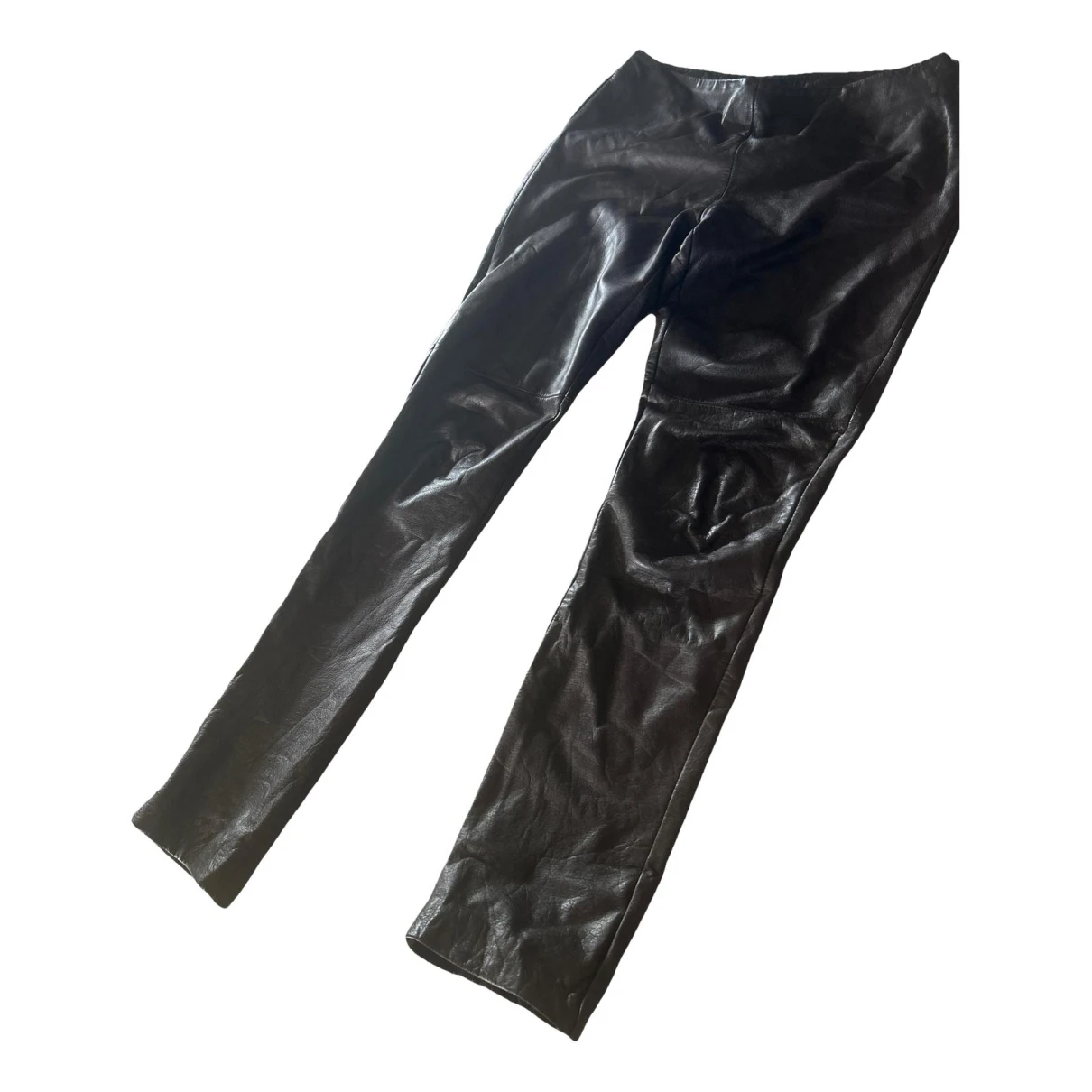 Pre-owned Ann Taylor Leather Leggings In Brown