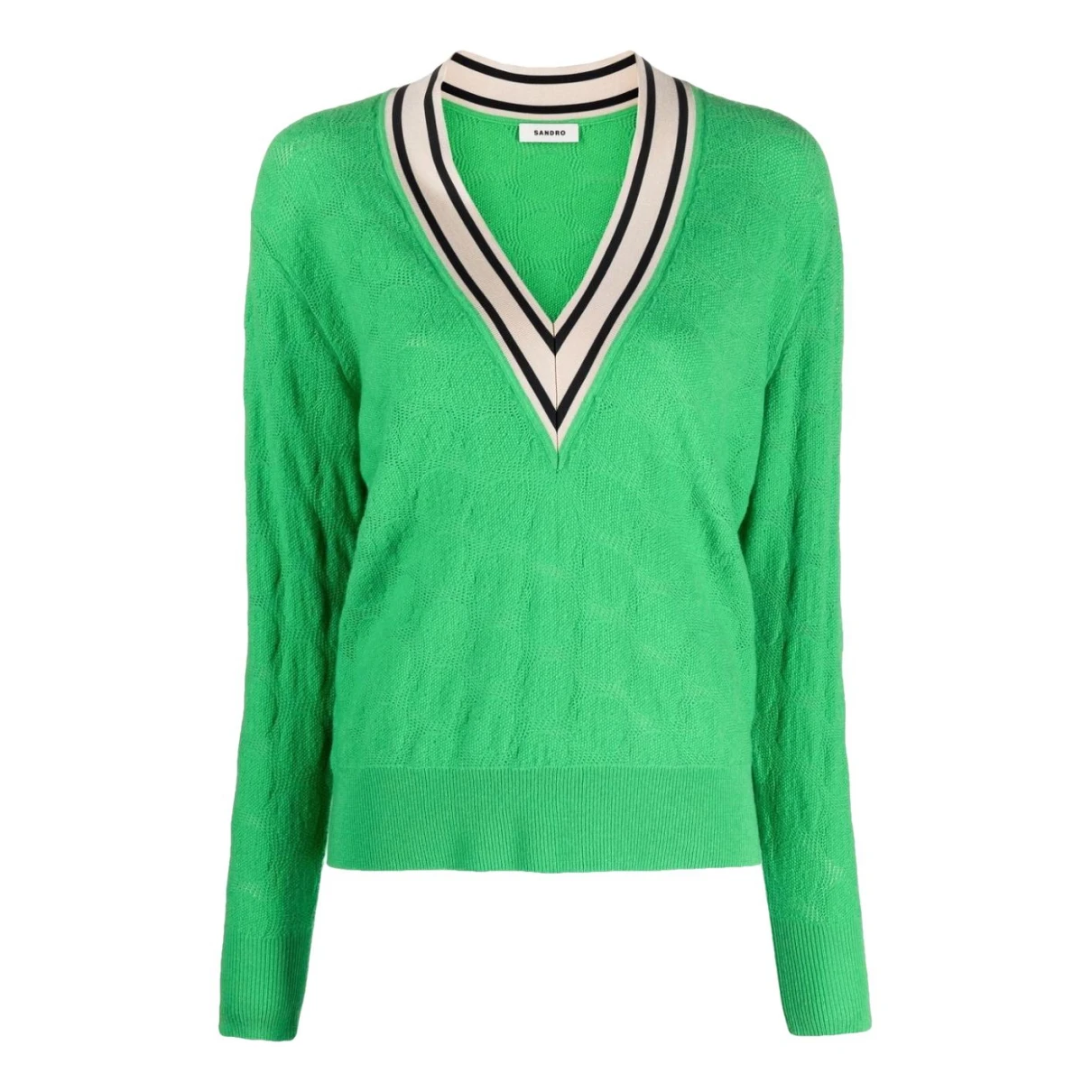 Pre-owned Sandro Cashmere Jumper In Green