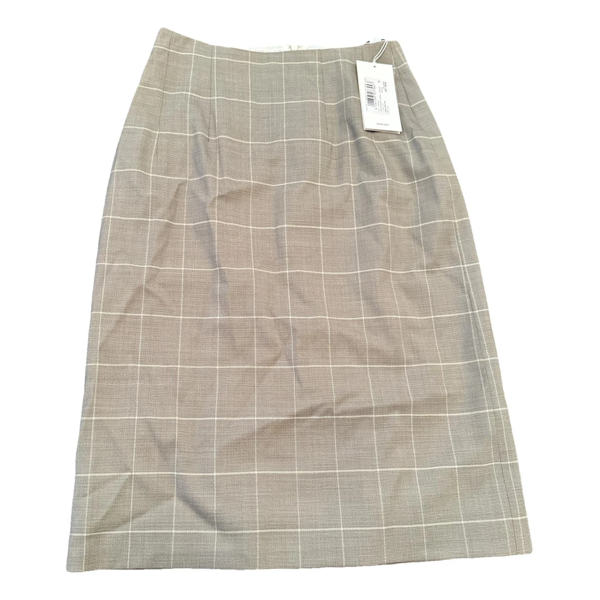 Pre-owned Hugo Boss Wool Mid-length Skirt In Grey