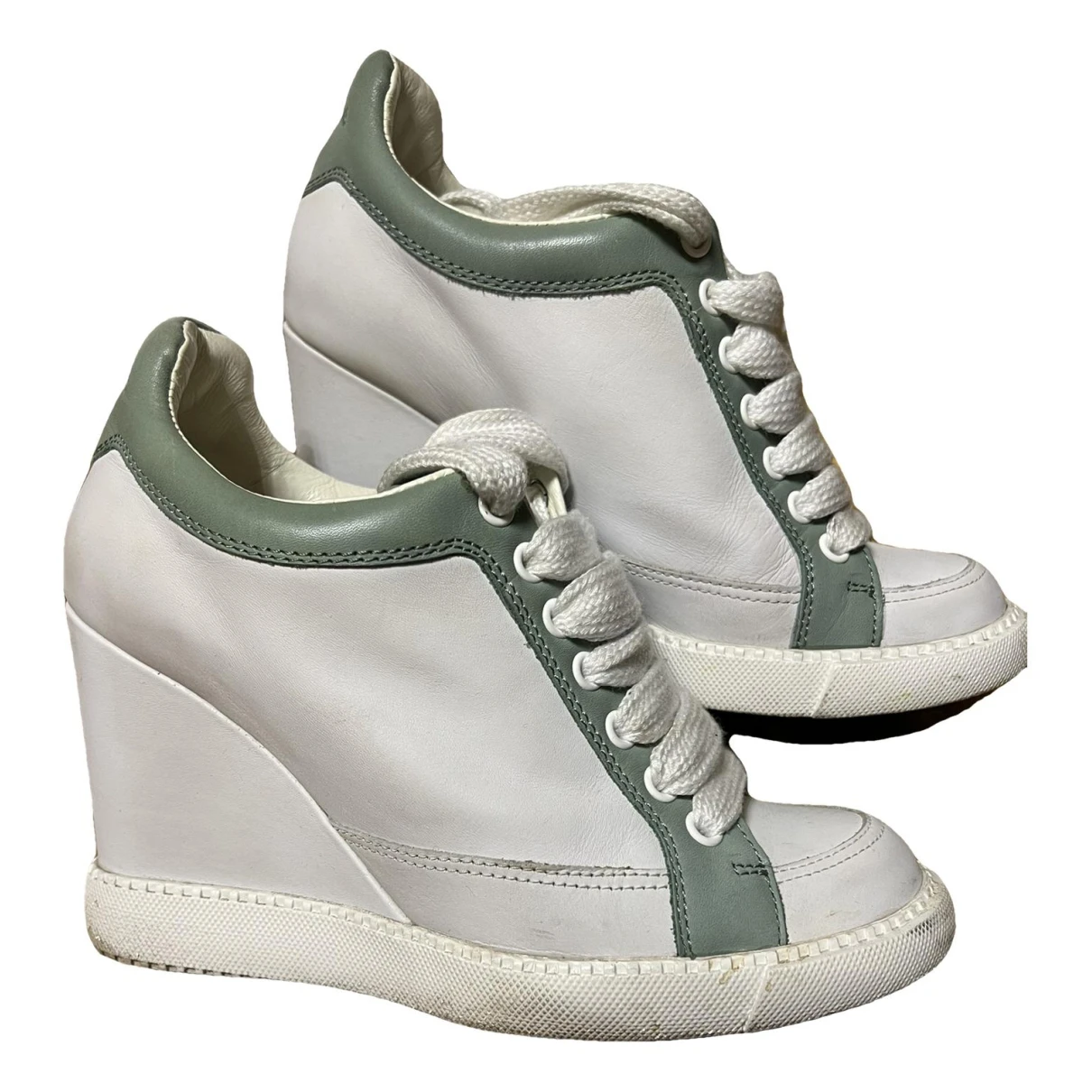Pre-owned See By Chloé Leather Trainers In White