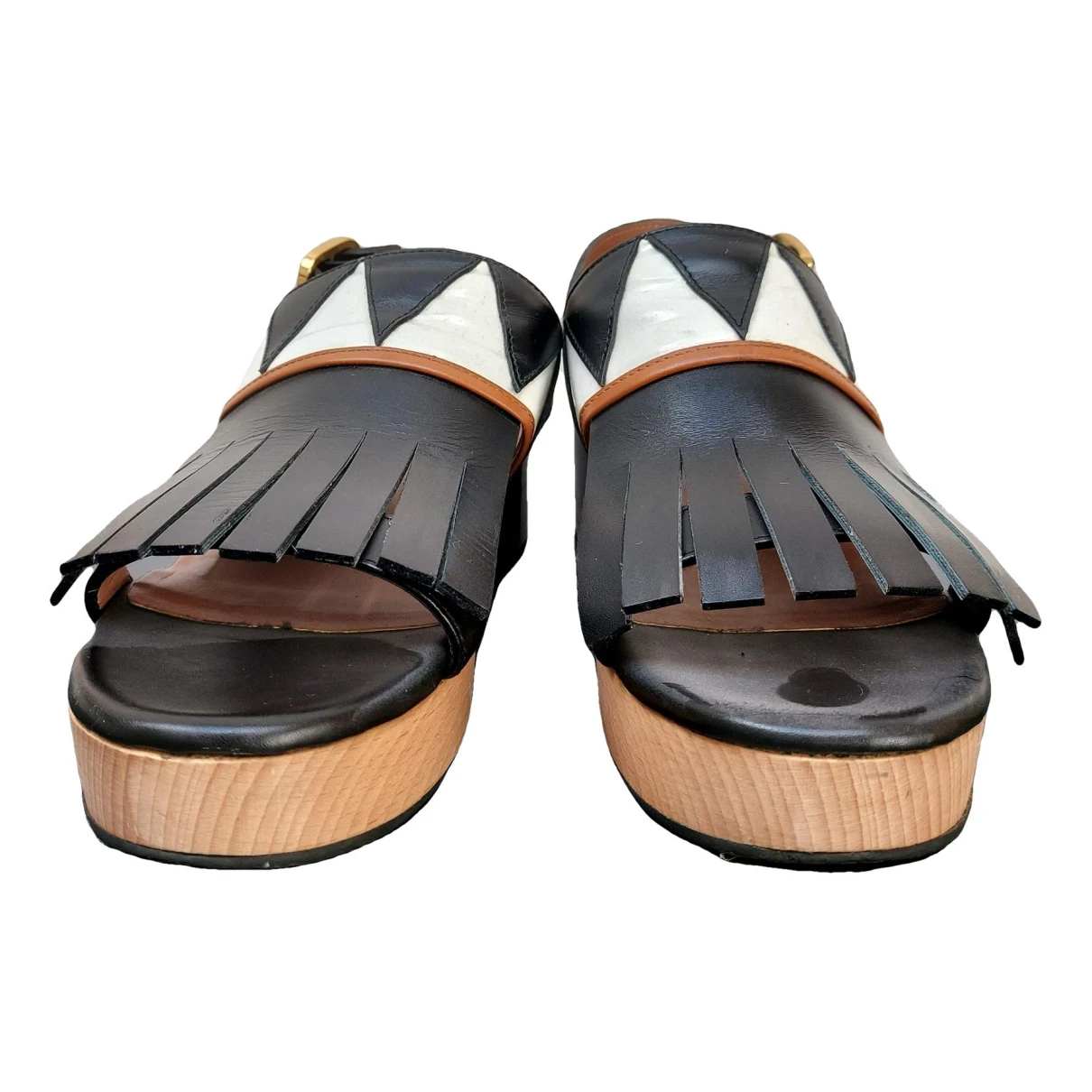 Pre-owned Marni Leather Sandal In Multicolour