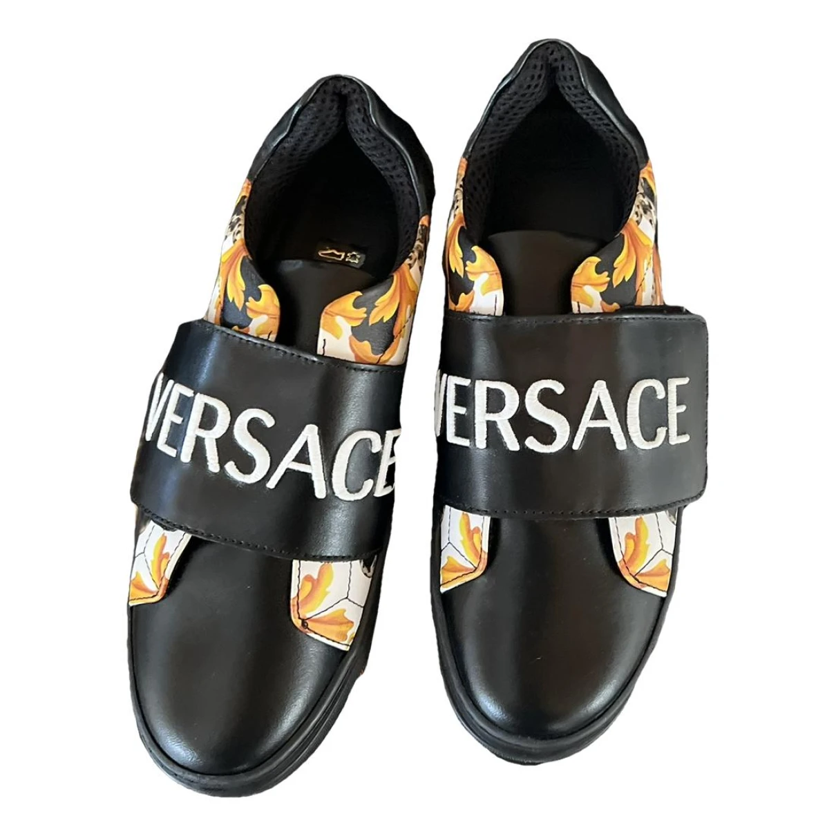 Pre-owned Versace Leather Trainers In Other