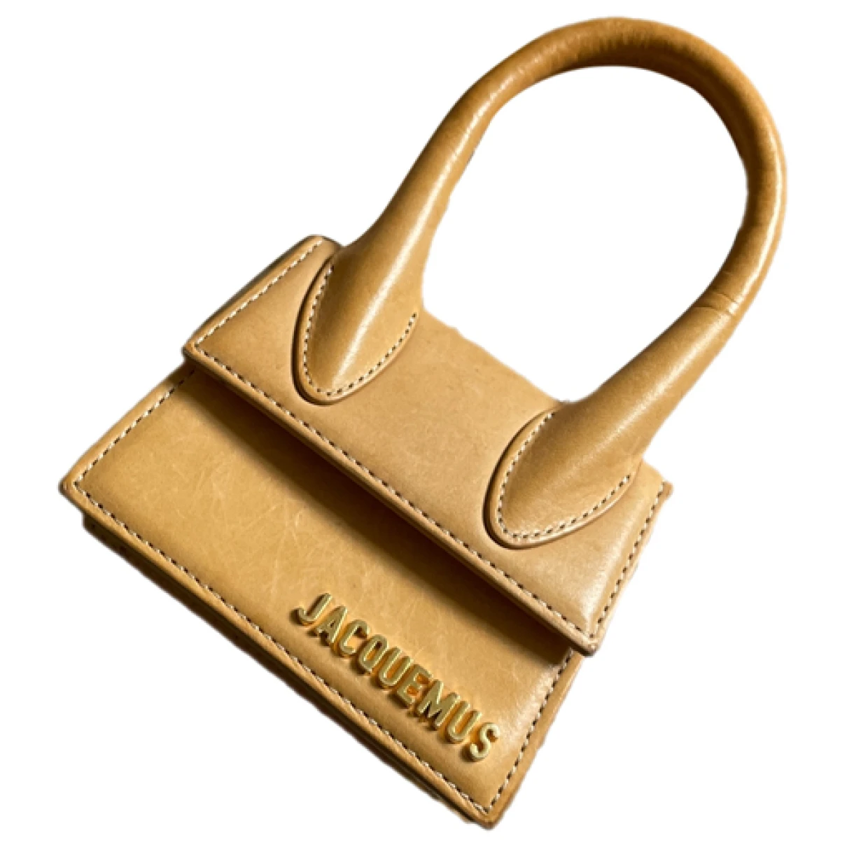 Pre-owned Jacquemus Chiquito Leather Handbag In Yellow