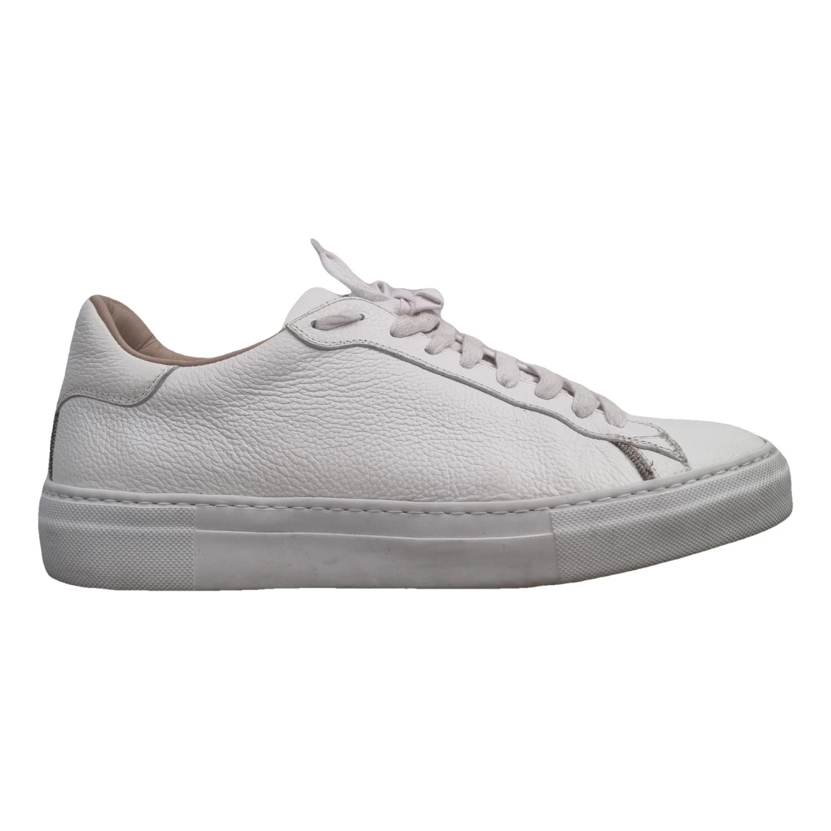 Pre-owned Fabiana Filippi Leather Trainers In White
