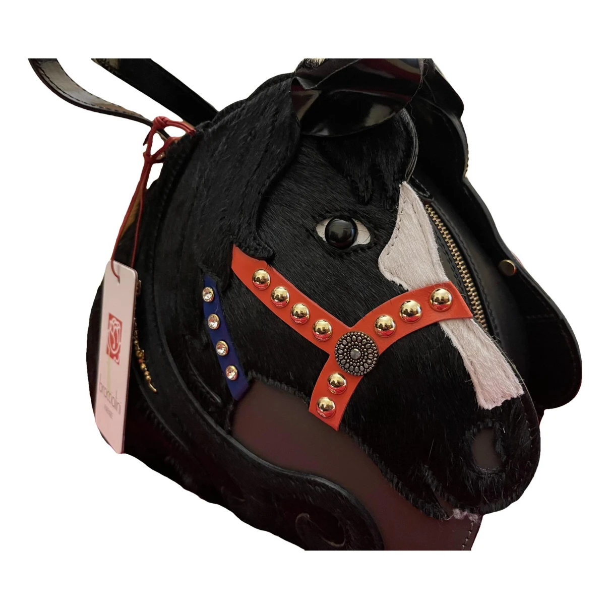 Pre-owned Braccialini Pony-style Calfskin Handbag In Black