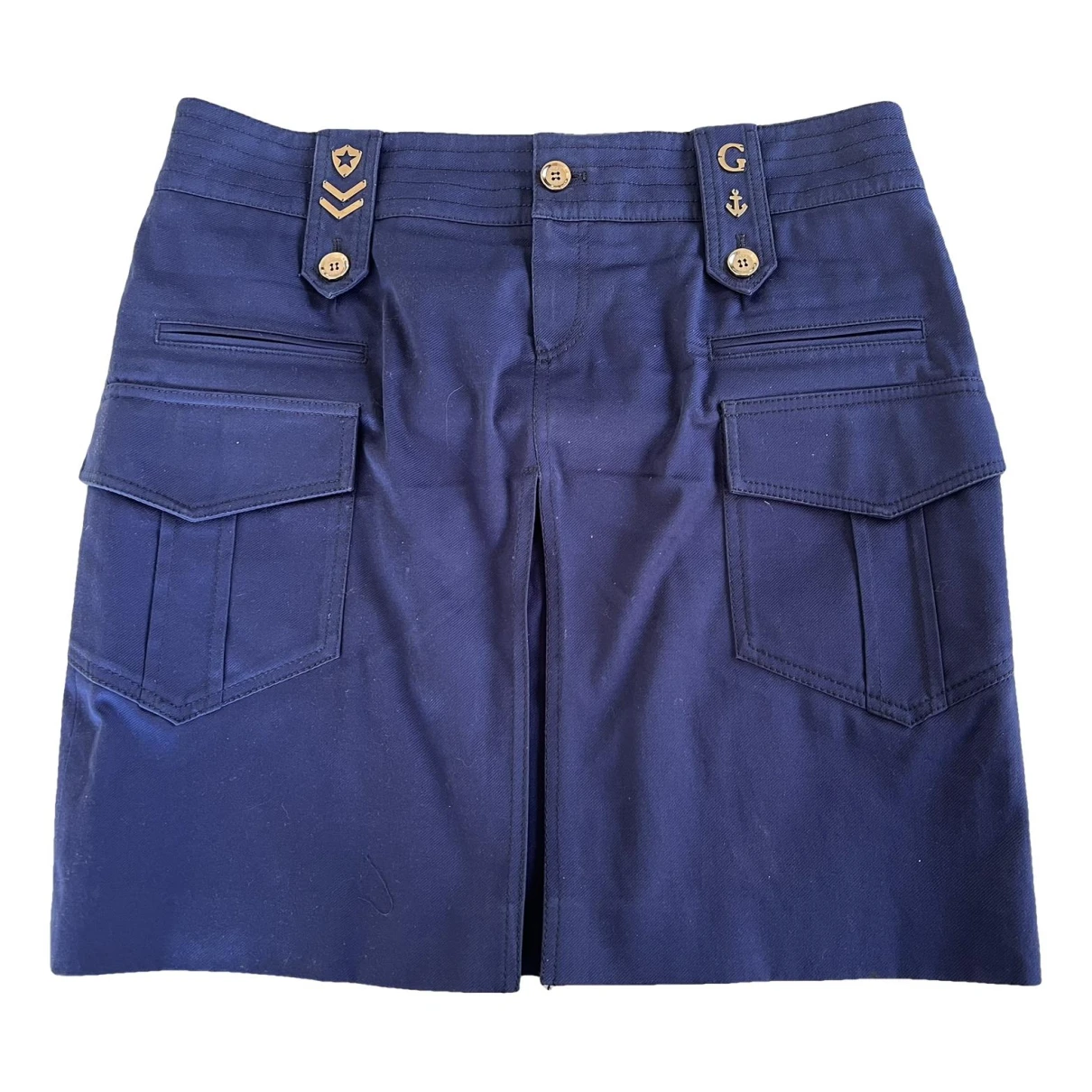 Pre-owned Gucci Mini Skirt In Navy