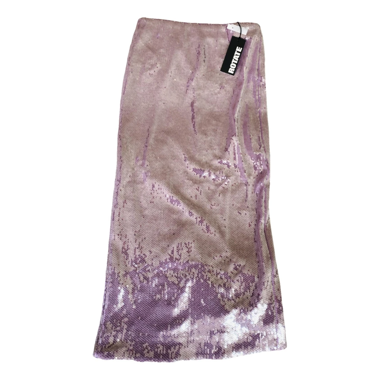 Pre-owned Rotate Birger Christensen Glitter Mid-length Skirt In Pink