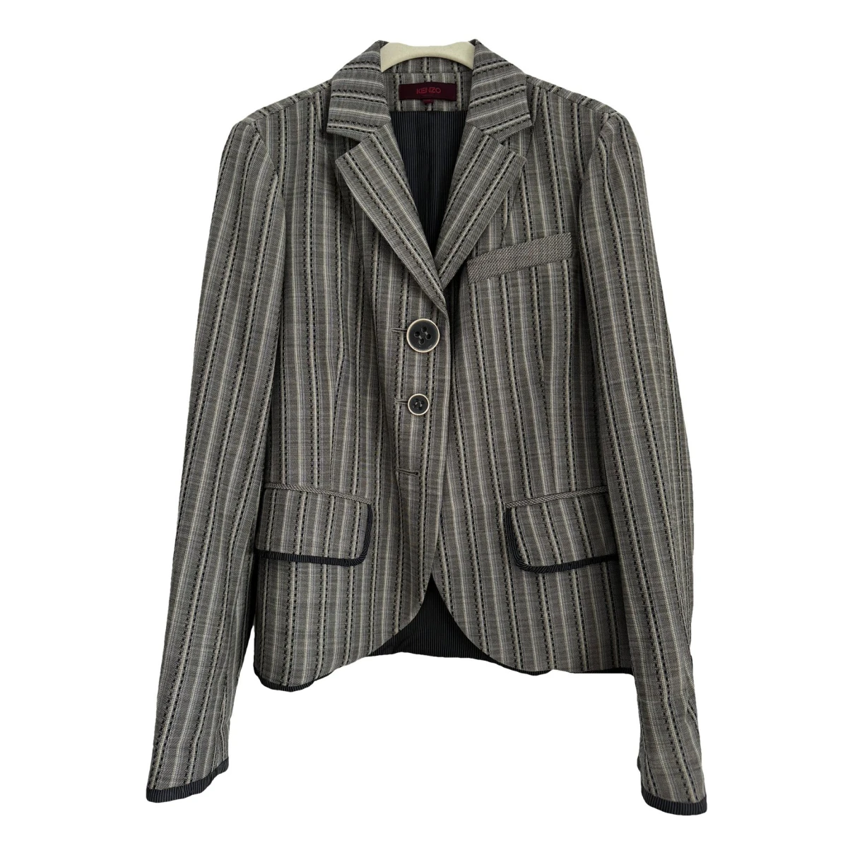 Pre-owned Kenzo Wool Jacket In Grey