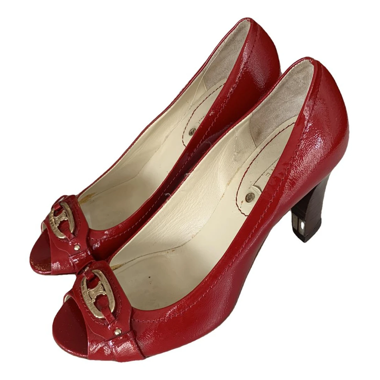 Pre-owned Celine Leather Heels In Red