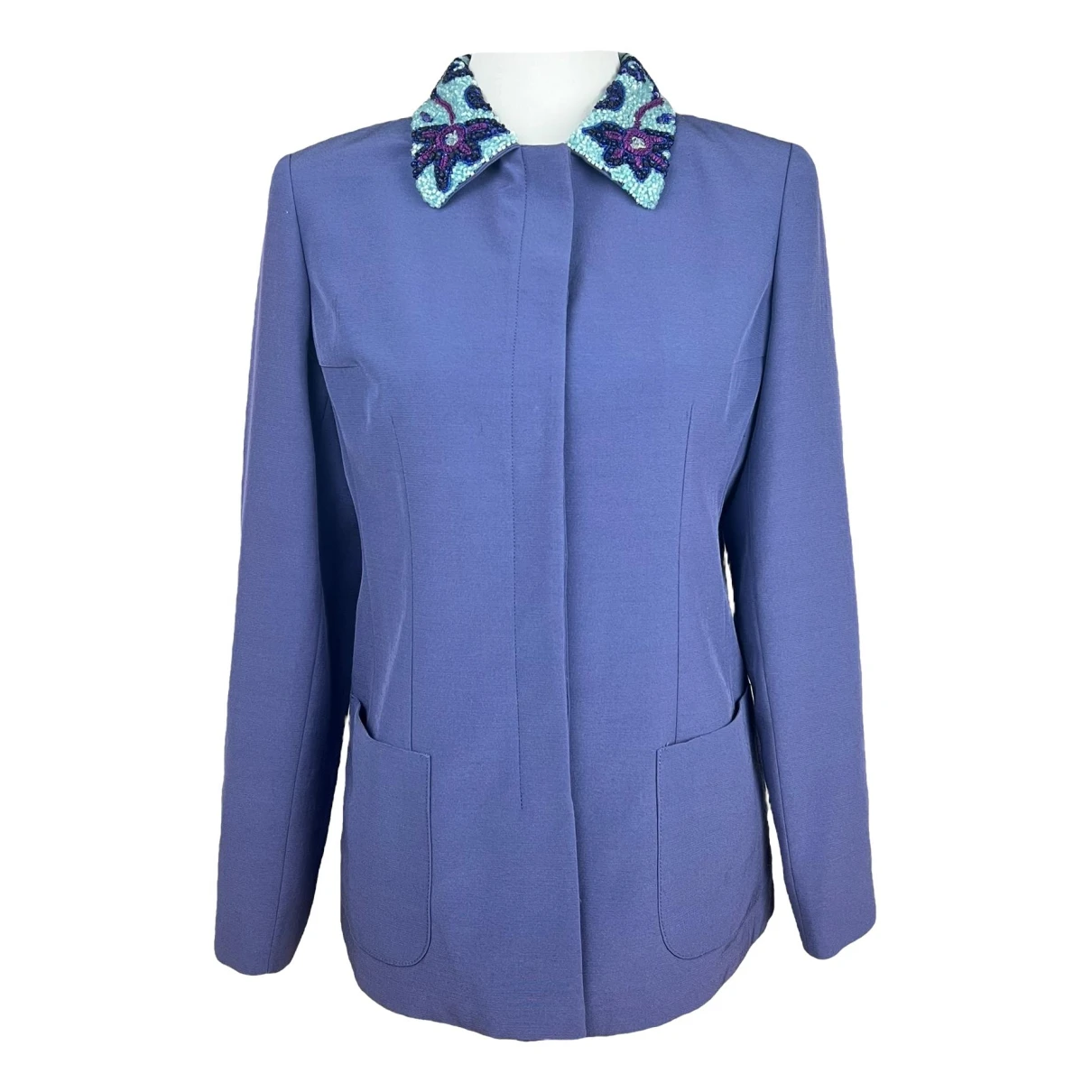 Pre-owned Blumarine Wool Suit Jacket In Blue