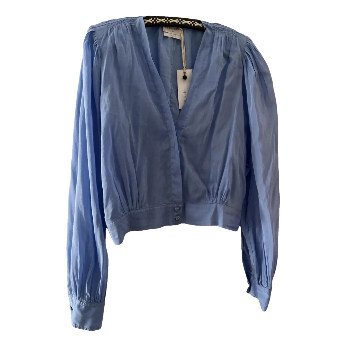 Pre-owned Forte Forte Silk Blouse In Blue