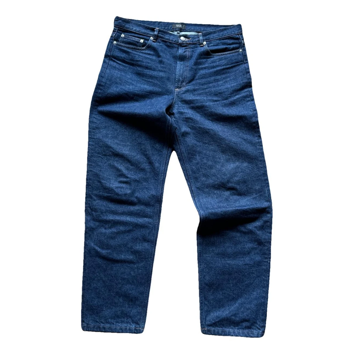 Pre-owned Apc Trousers In Blue