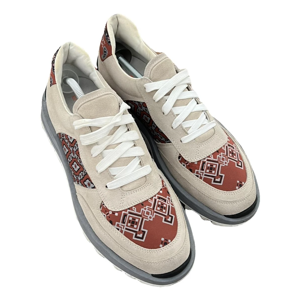 Pre-owned Etro Cloth Low Trainers In Beige