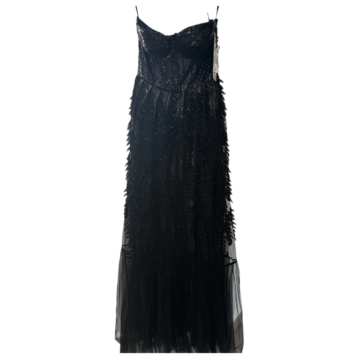 Pre-owned Elisabetta Franchi Glitter Mid-length Dress In Black