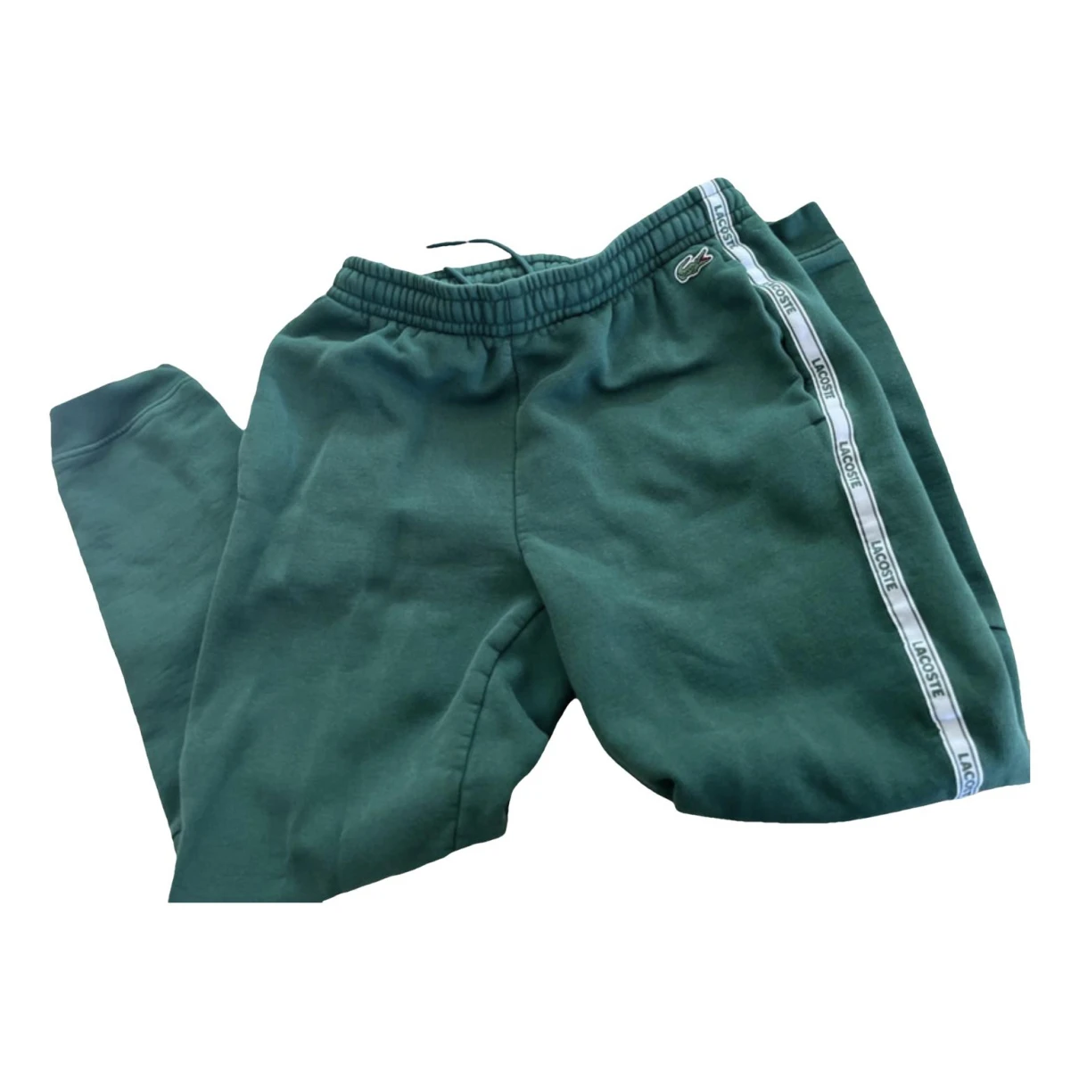 Pre-owned Lacoste Wool Trousers In Green