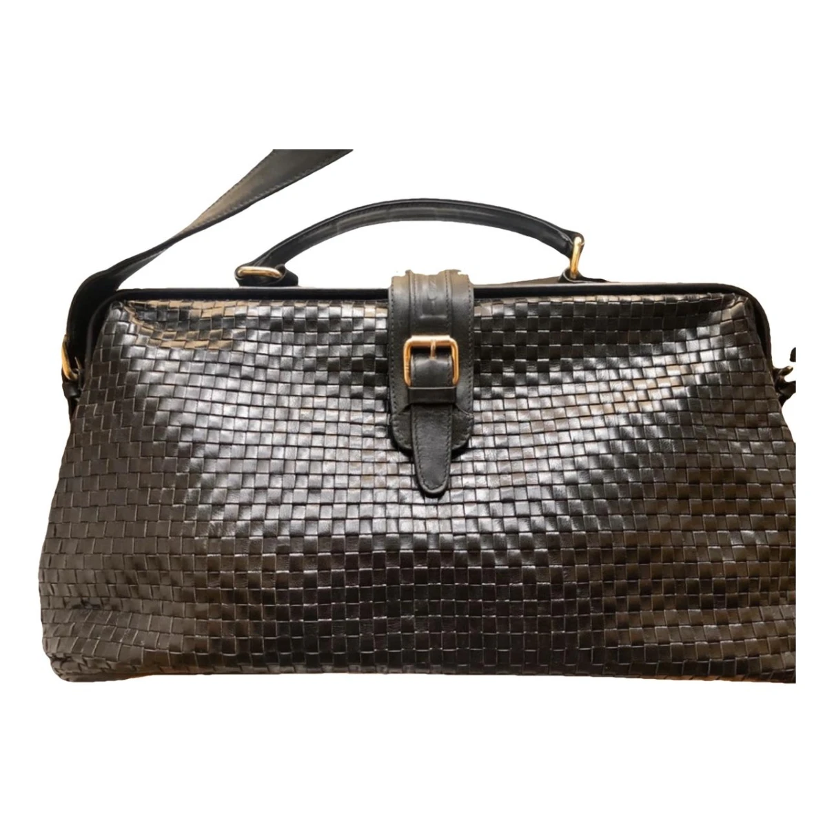 Pre-owned Fendi Lei Leather Handbag In Black