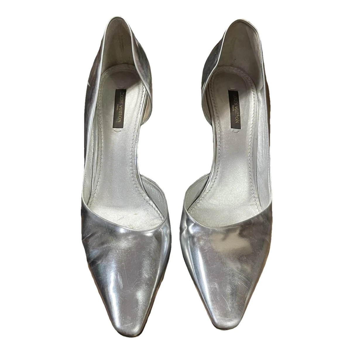 Pre-owned Louis Vuitton Leather Heels In Metallic