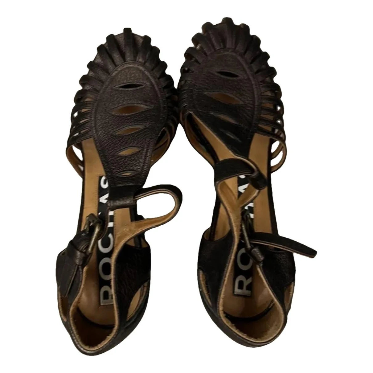 Pre-owned Rochas Leather Heels In Brown