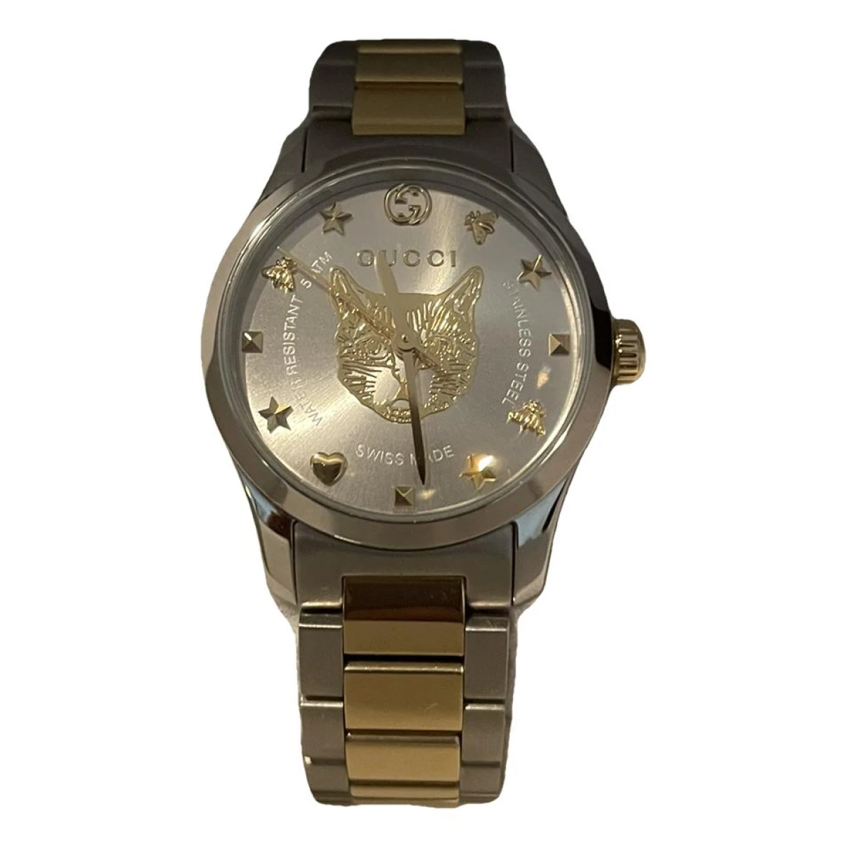 Pre-owned Gucci G-timeless Watch In Gold