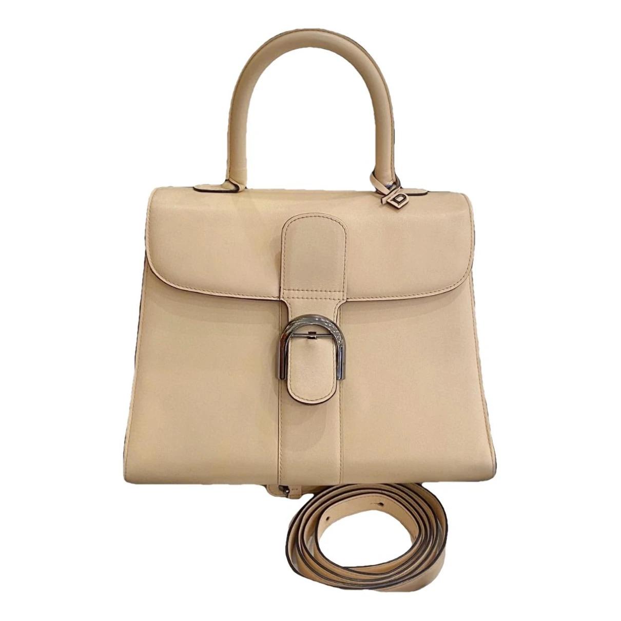 Pre-owned Delvaux Brillant Leather Crossbody Bag In Camel