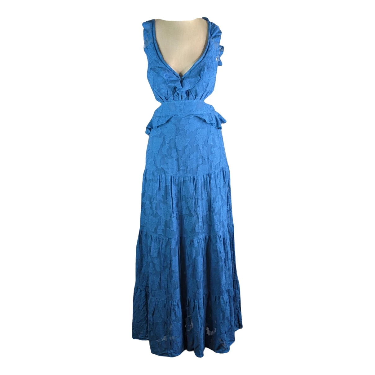 Pre-owned Karina Grimaldi Maxi Dress In Blue