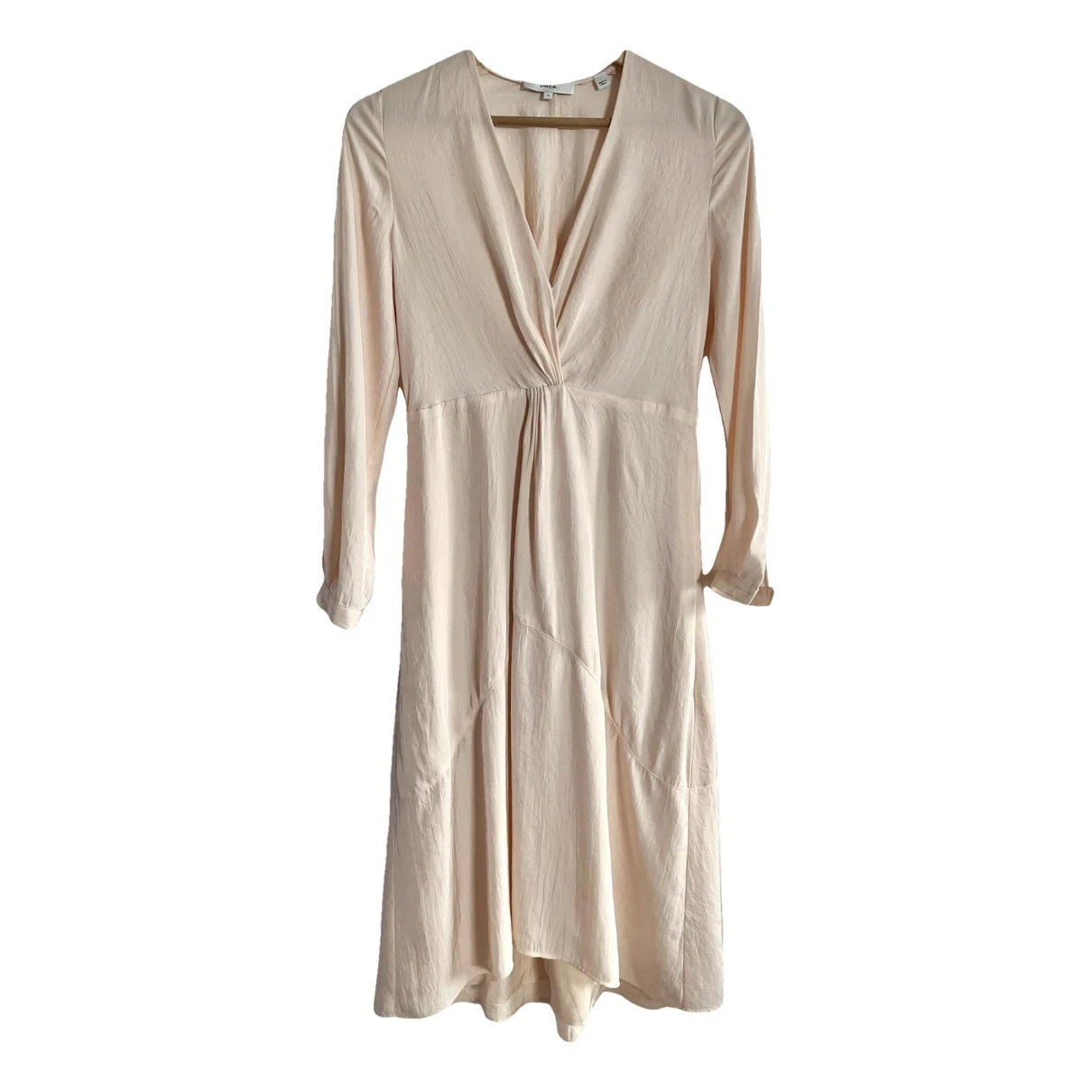 Pre-owned Vince Silk Mid-length Dress In Pink