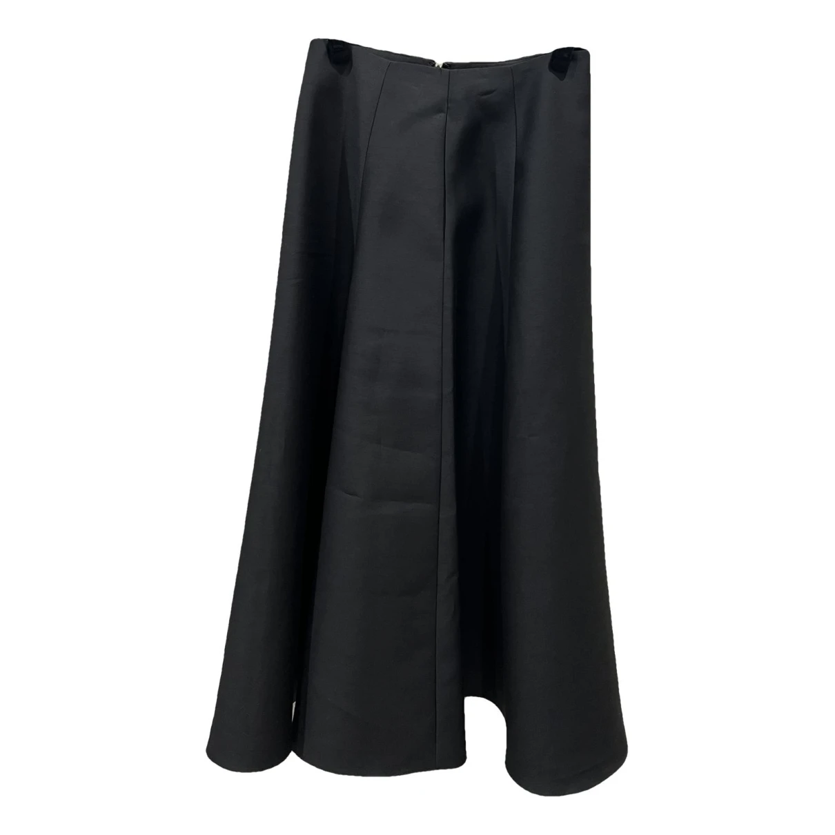 Pre-owned Adam Lippes Wool Maxi Skirt In Grey