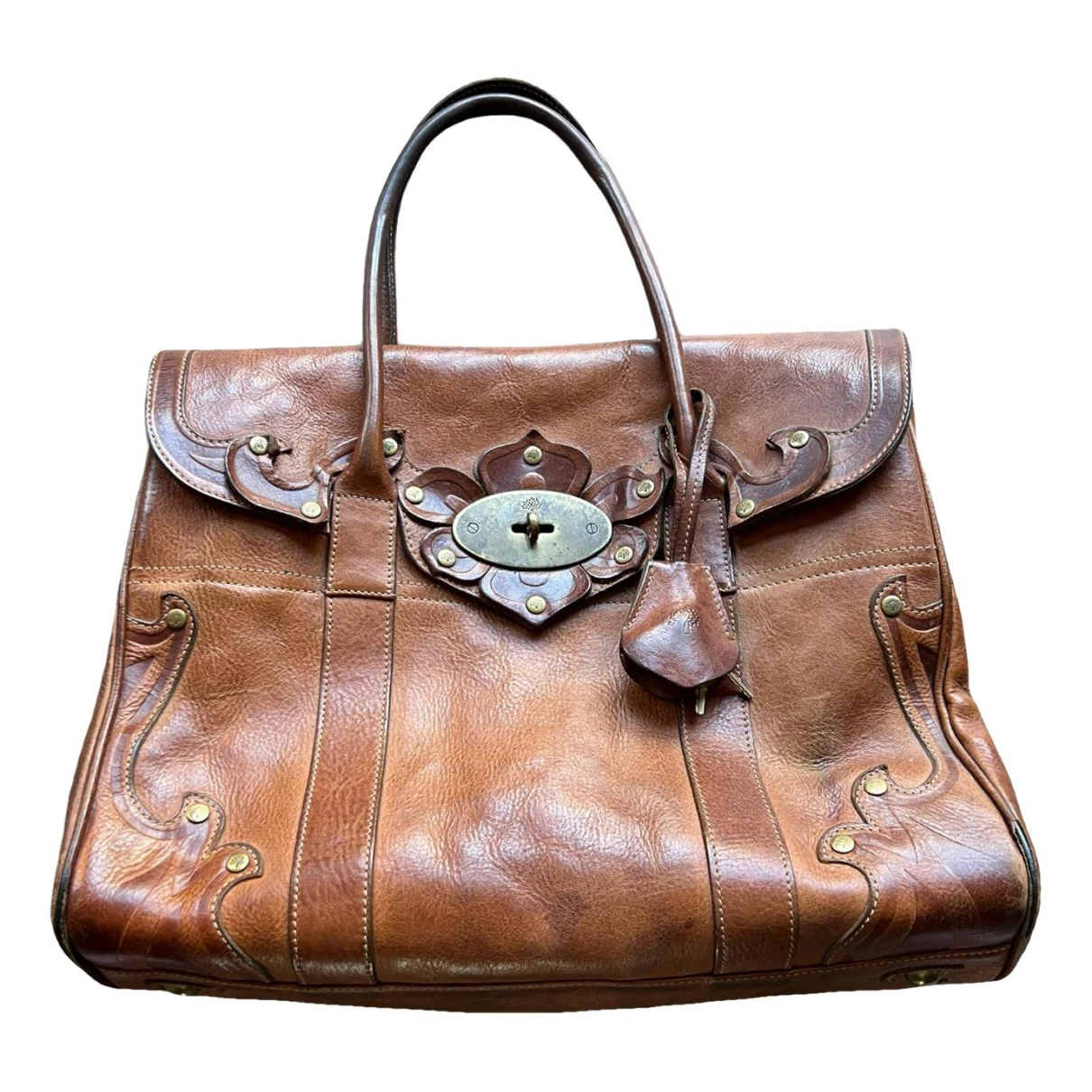 Pre-owned Mulberry Bayswater Leather Handbag In Camel