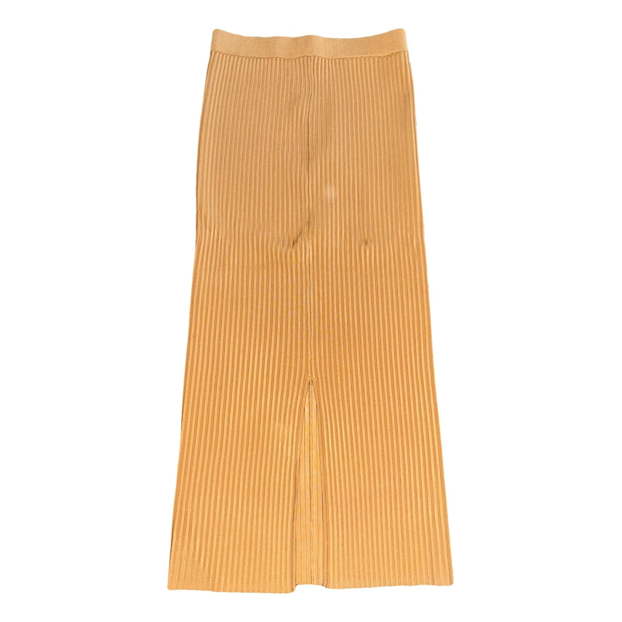 Pre-owned By Malene Birger Maxi Skirt In Gold