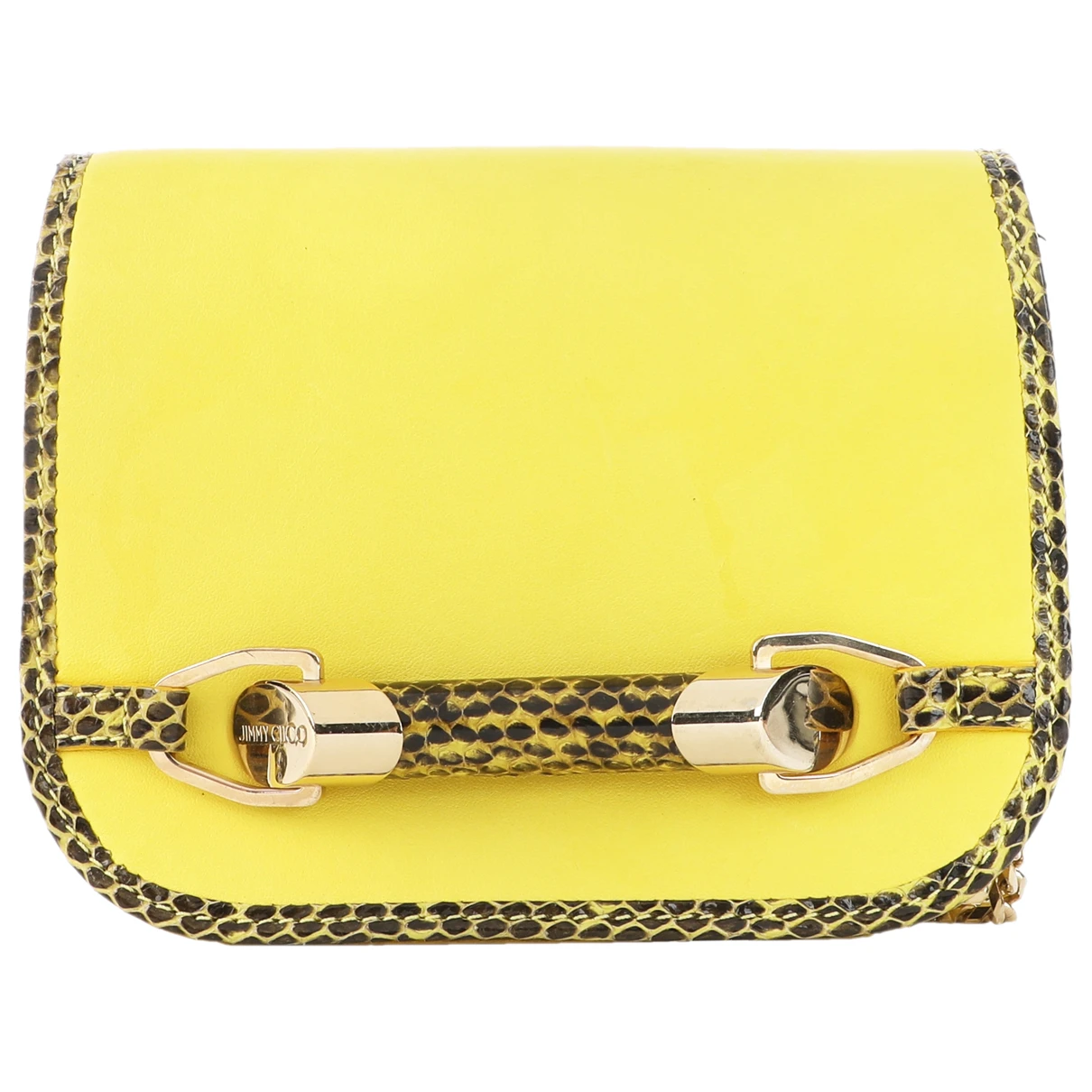 Pre-owned Jimmy Choo Leather Crossbody Bag In Yellow